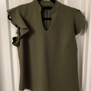Forest green blouse, Size: small, Brand: 7th Avenue